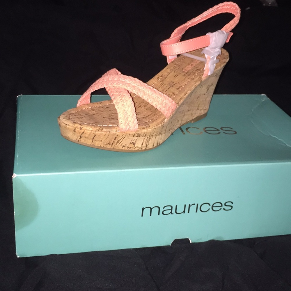 Woven wedge heels (Peach)
